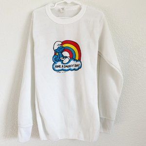 Vintage Smurf Thermal Long Sleeve T-shirt